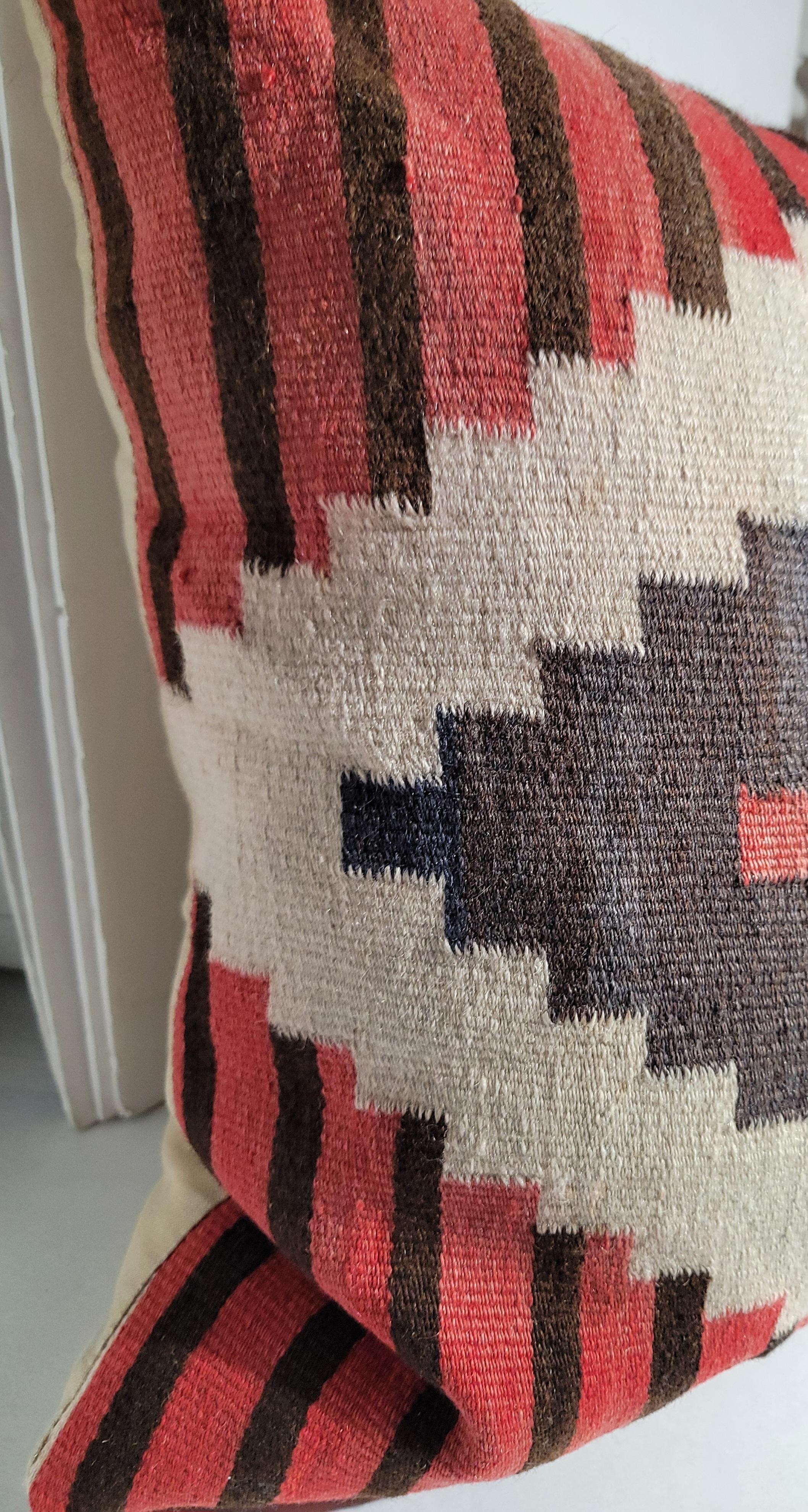 Set of Four Large Navajo Indian Pillows with Cross Pattern In Good Condition For Sale In Los Angeles, CA