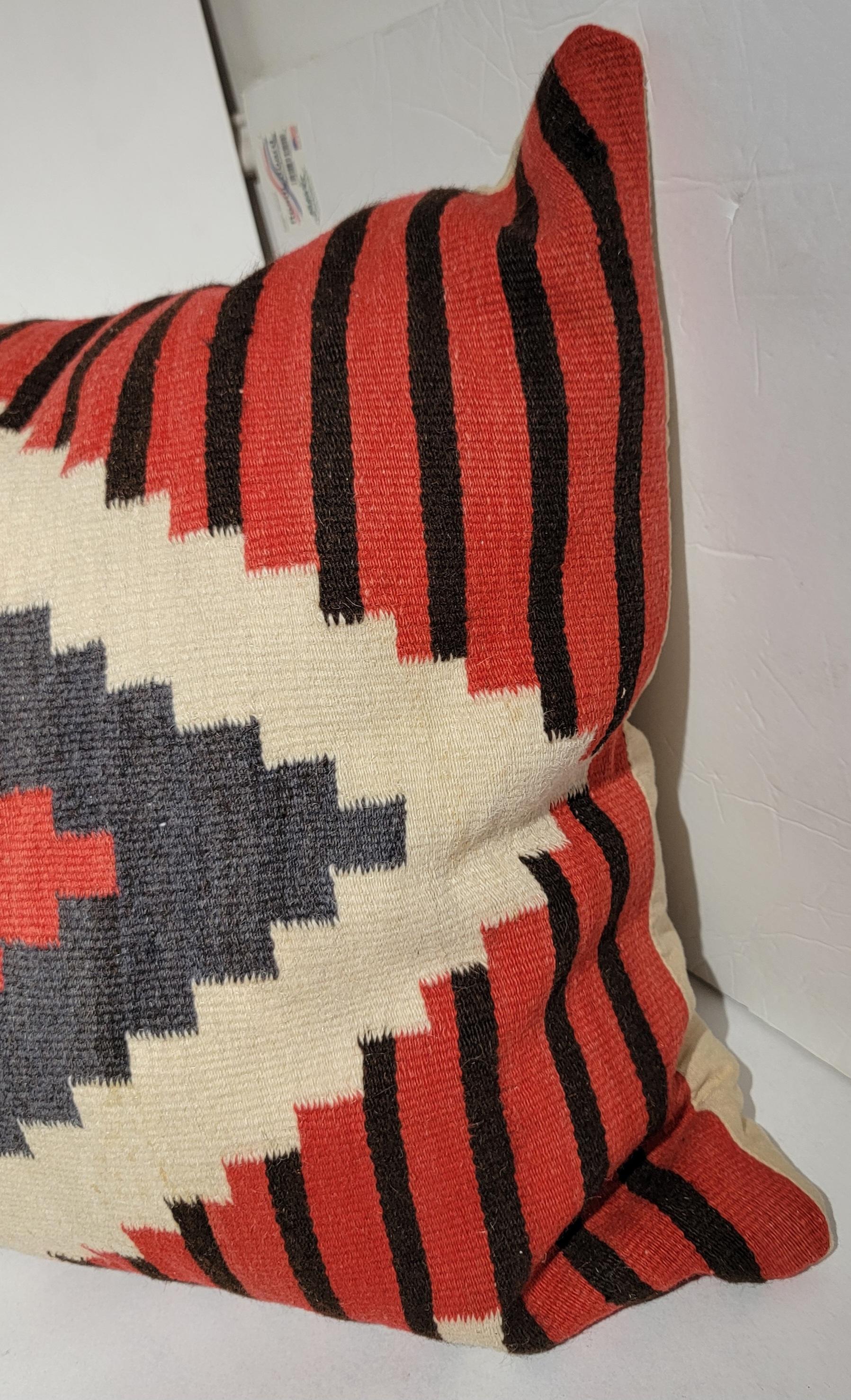 Set of Four Large Navajo Indian Pillows with Cross Pattern For Sale 1