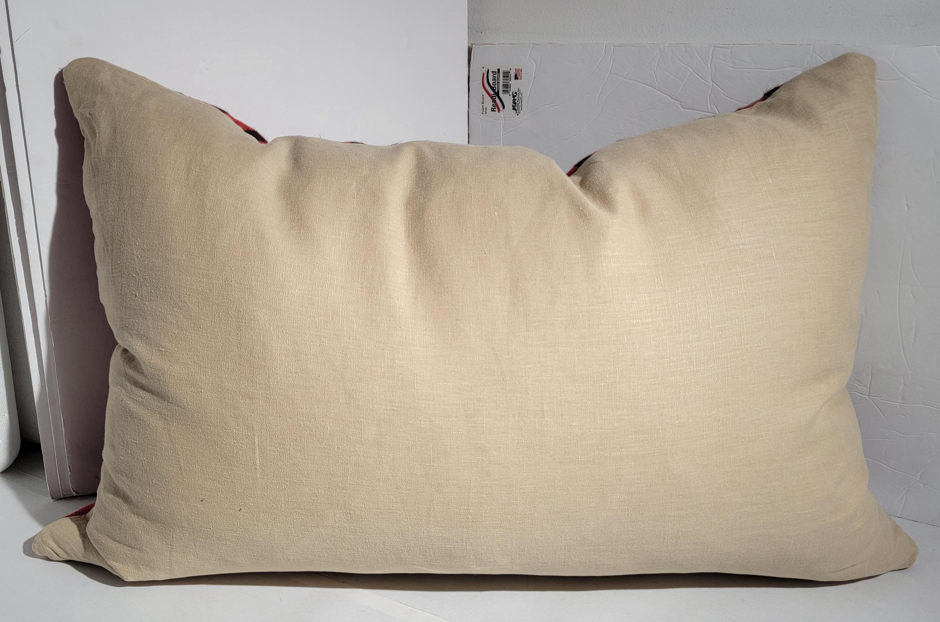 Set of Four Large Navajo Indian Pillows with Cross Pattern For Sale 2