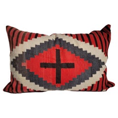 Vintage Set of Four Large Navajo Indian Pillows with Cross Pattern