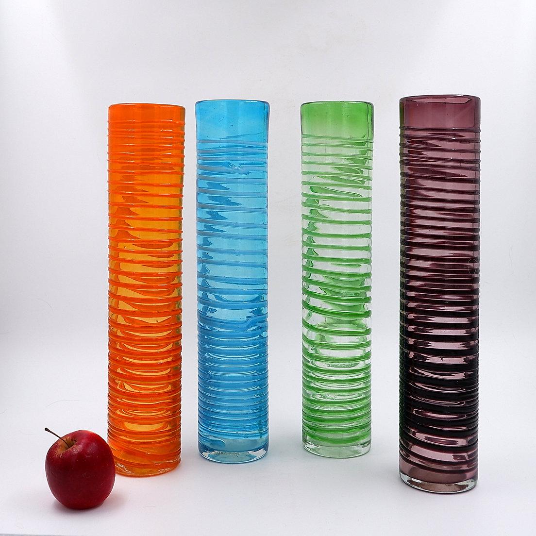 Satz von vier großen Spiralvasen - Murano Glas im Angebot 6
