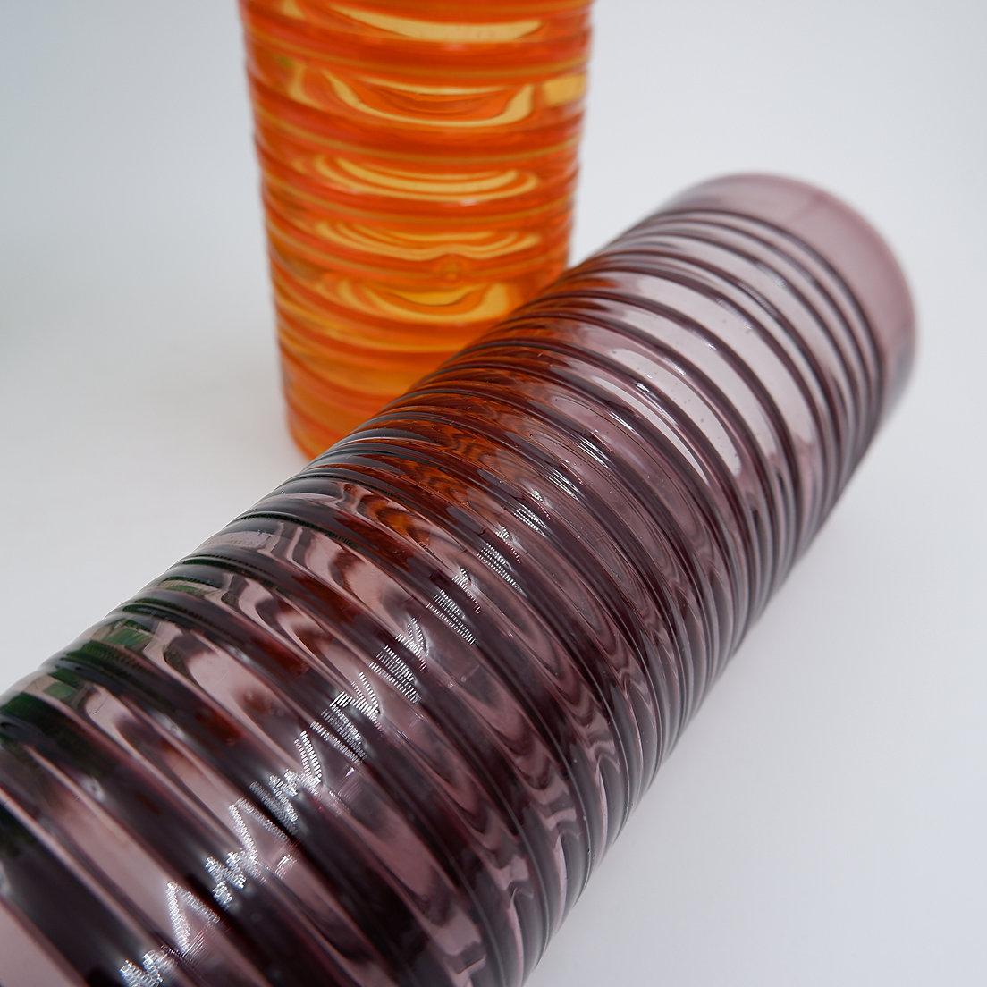 Satz von vier großen Spiralvasen - Murano Glas (20. Jahrhundert) im Angebot