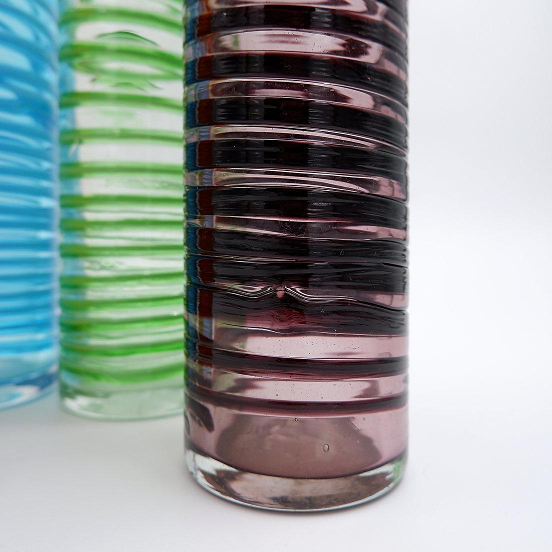 Satz von vier großen Spiralvasen - Murano Glas (Glaskunst) im Angebot
