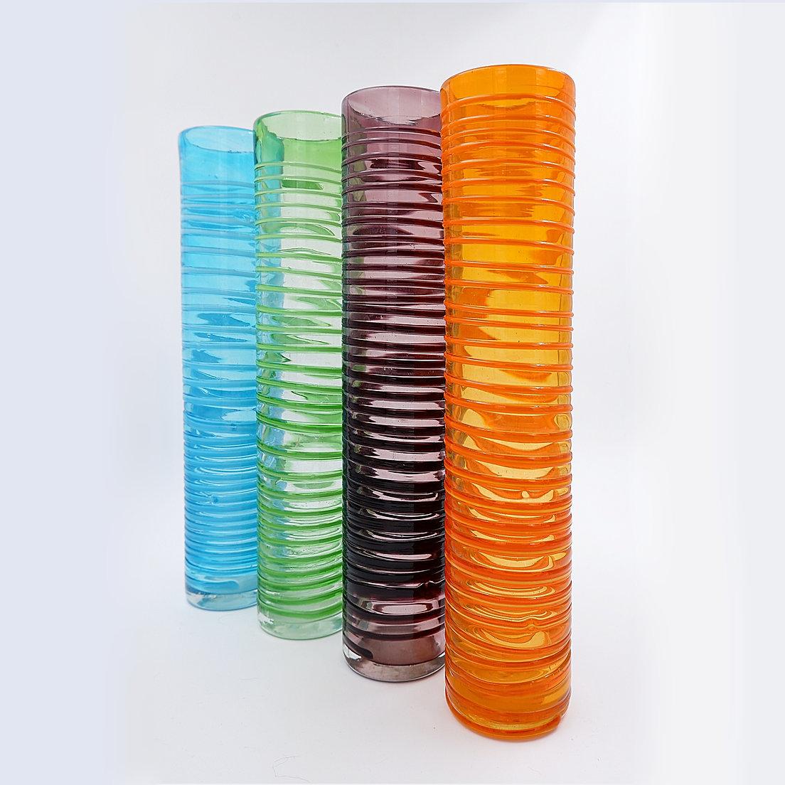 Satz von vier großen Spiralvasen - Murano Glas im Angebot 2