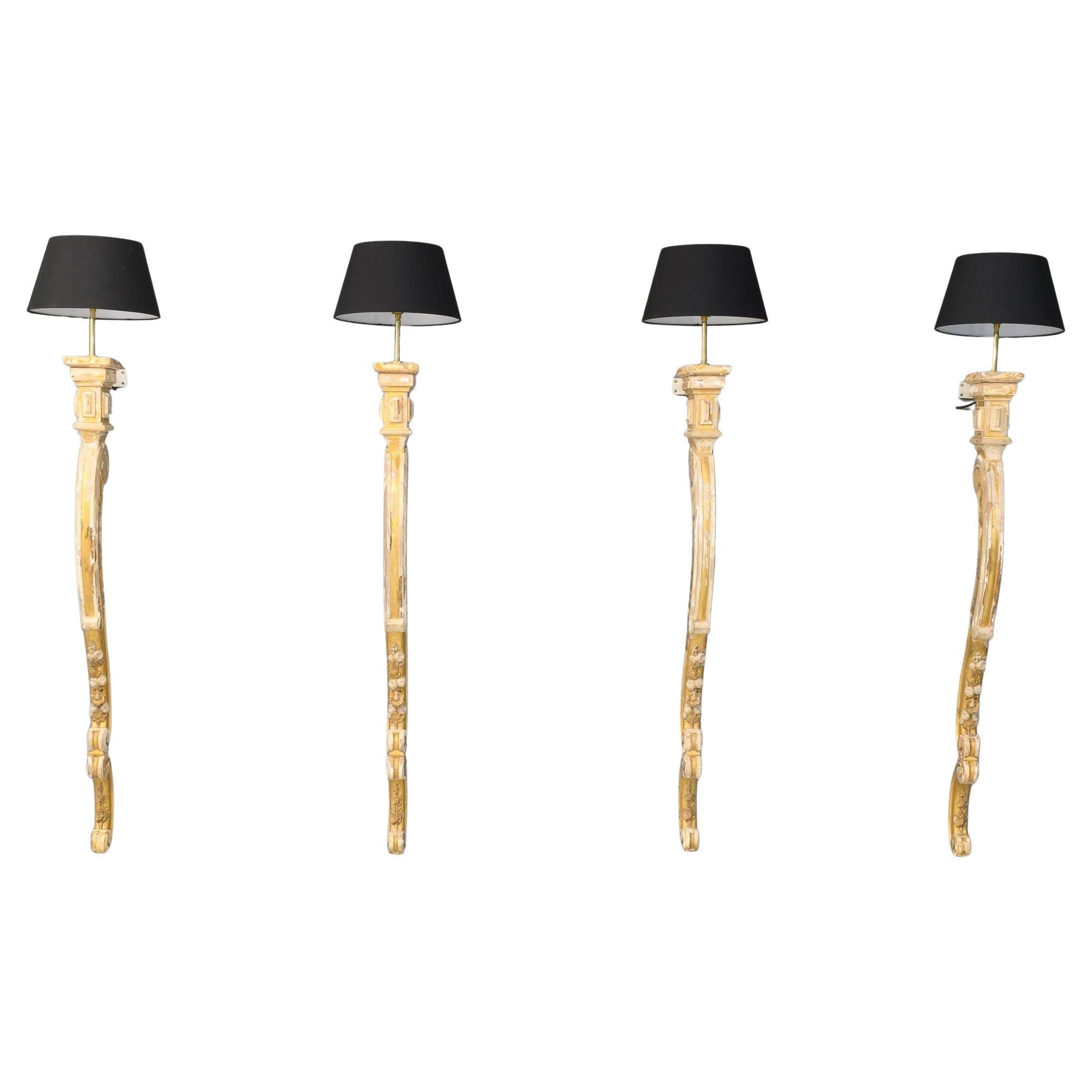 Set of Four Large Wall Sconces