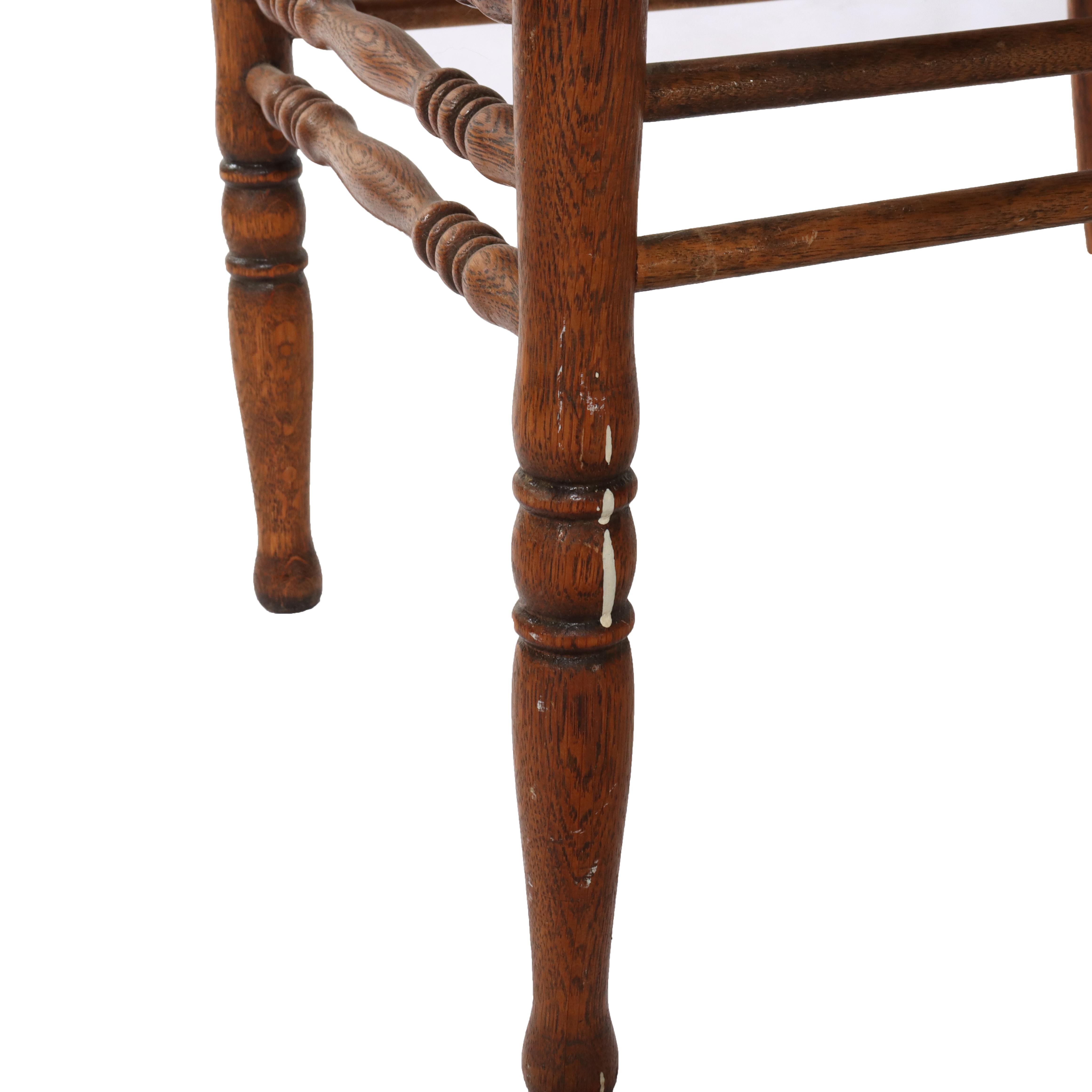 Set of Four Larkin No. 1 Oak Pressed Back Chairs C1920 en vente 1