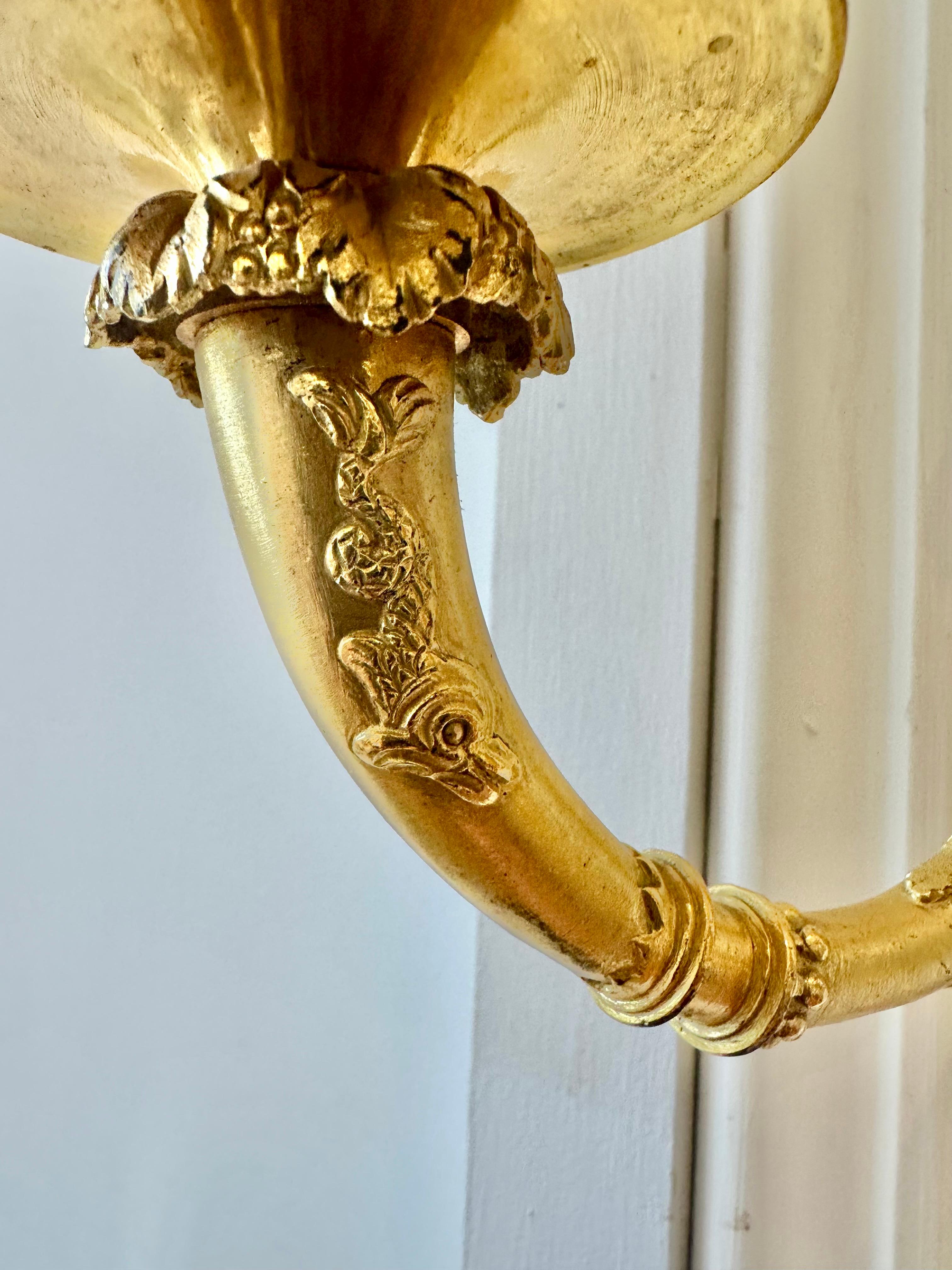 Set of Four Late 18th Century Neoclassical Ormolu Wall Sconces For Sale 1