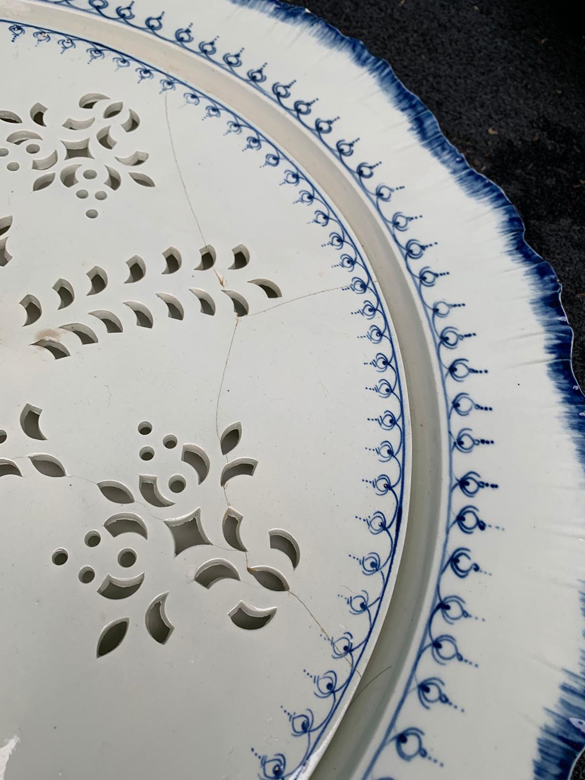 Set of Four Late 18th Century Wedgwood Pearlware, Mared Pattern, Marks 7