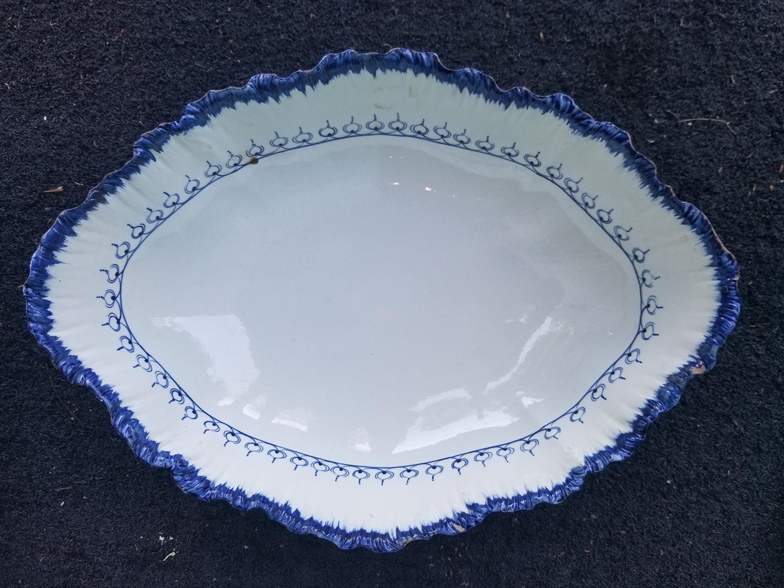 Set of Four Late 18th Century Wedgwood Pearlware, Mared Pattern, Marks 11