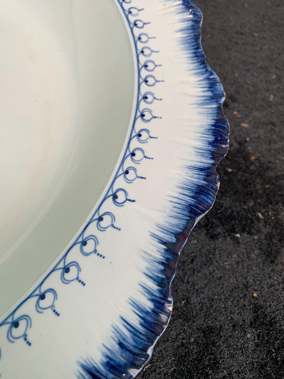 Set of Four Late 18th Century Wedgwood Pearlware, Mared Pattern, Marks 2