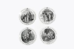 Set of Four Late 19th Century French Creil et Montereau Side Plates