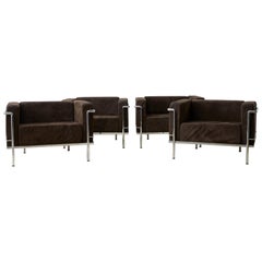 Set of Four Le Corbusier LC3 Style Lounge Chairs for Mobelaris