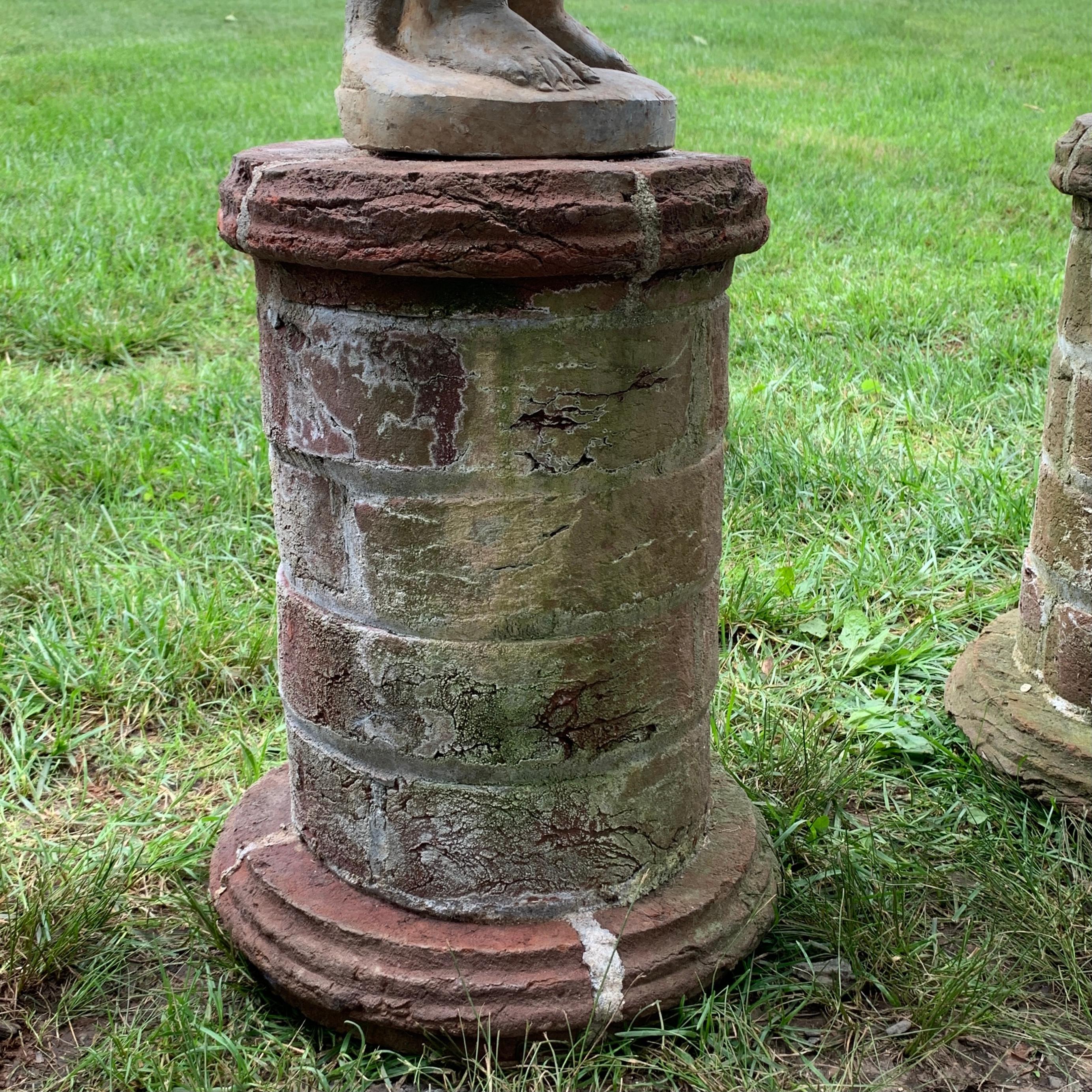 Set of Four Lead Garden Statues Depicting the Four Seasons 2