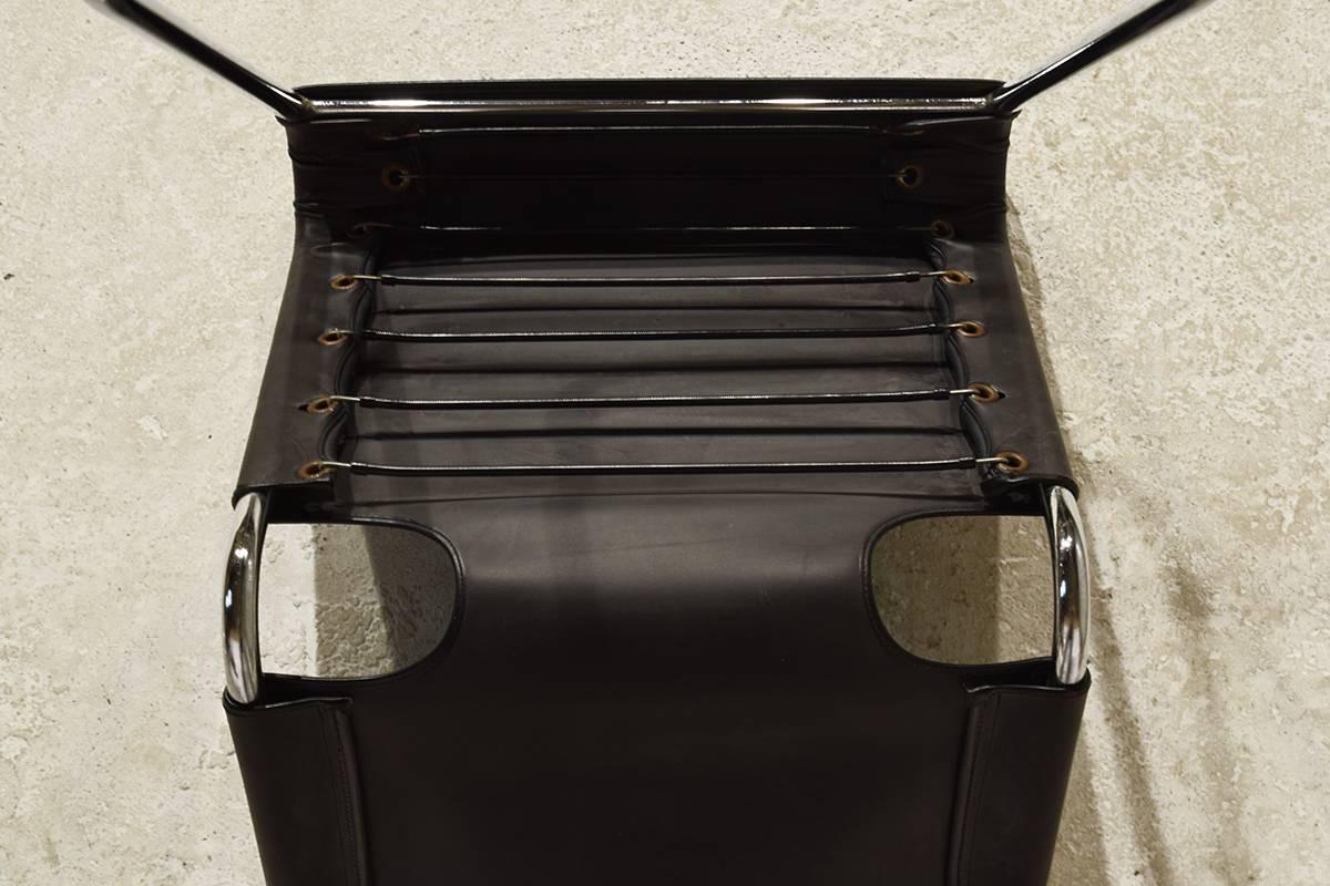 Set of Four Leather Biscia Chairs by Pascal Mourgue for Steiner, 1960s 1