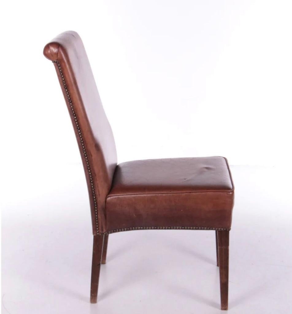 Set of Four Leather Dining Chairs 2
