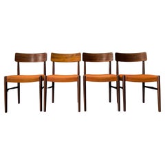 Set of Four Leather Upholstered Dining Chairs