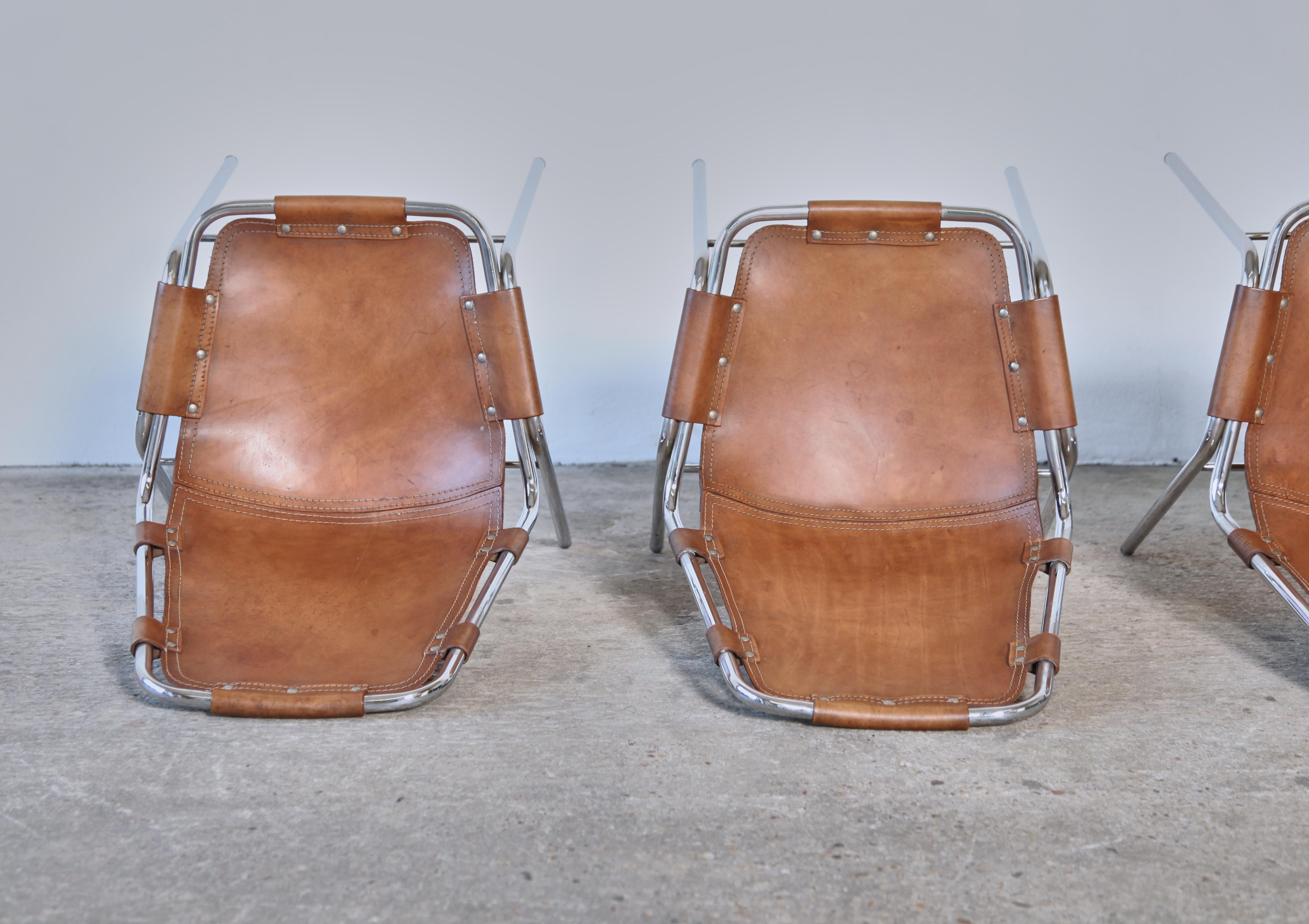 Set of Four 'Les Arcs' Chairs Selected by Charlotte Perriand, 1970s 2