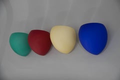 Set of Four Leucos Golf P 1 Wall Lights by Toso & Massari
