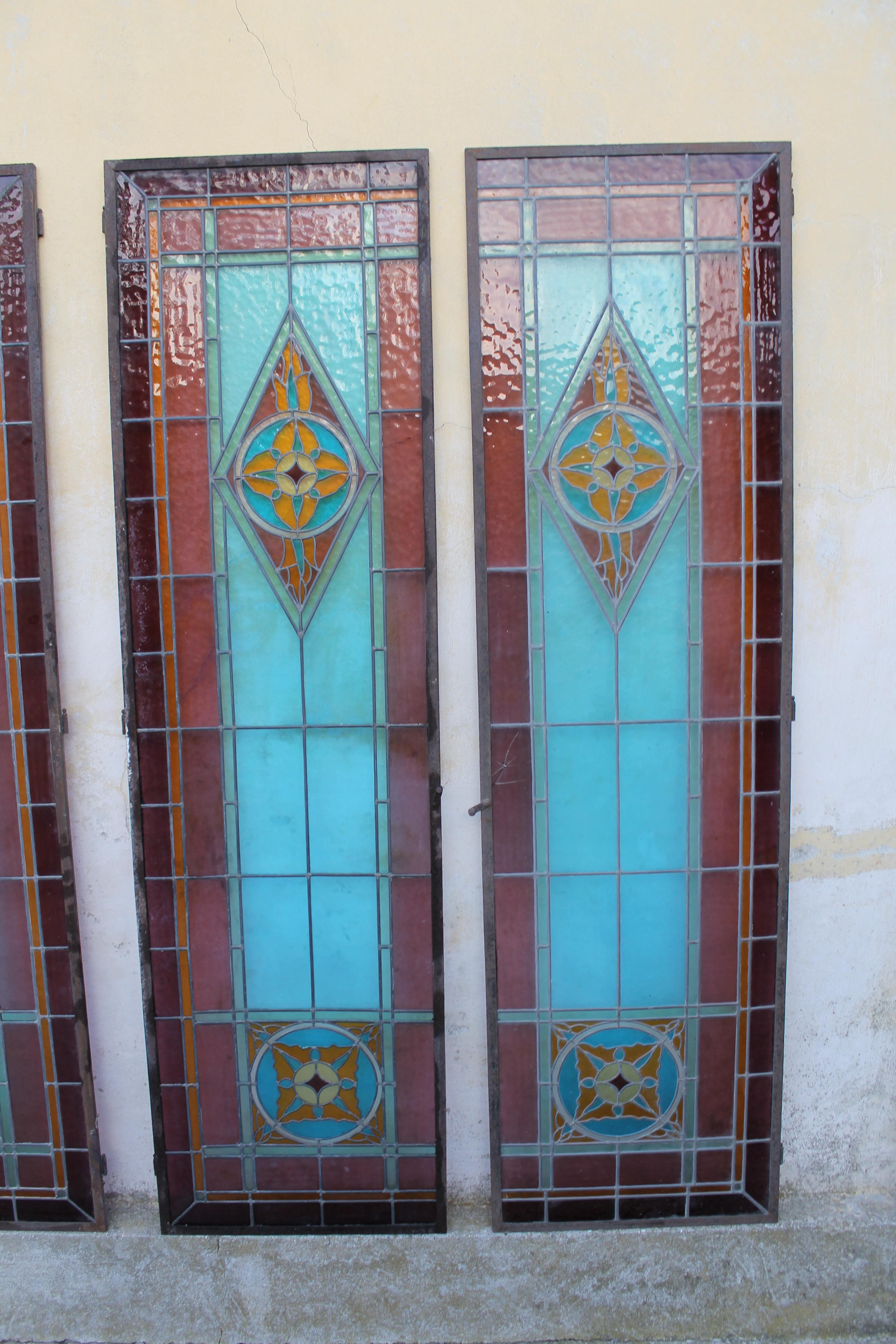 stain glass door panels