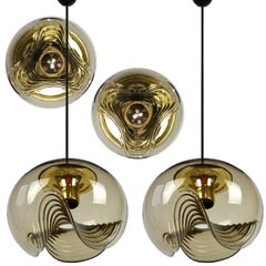 Set of Four-Light Fixtures Koch & Lowy, Two Sconces and Twe Pedant Lights, 1970