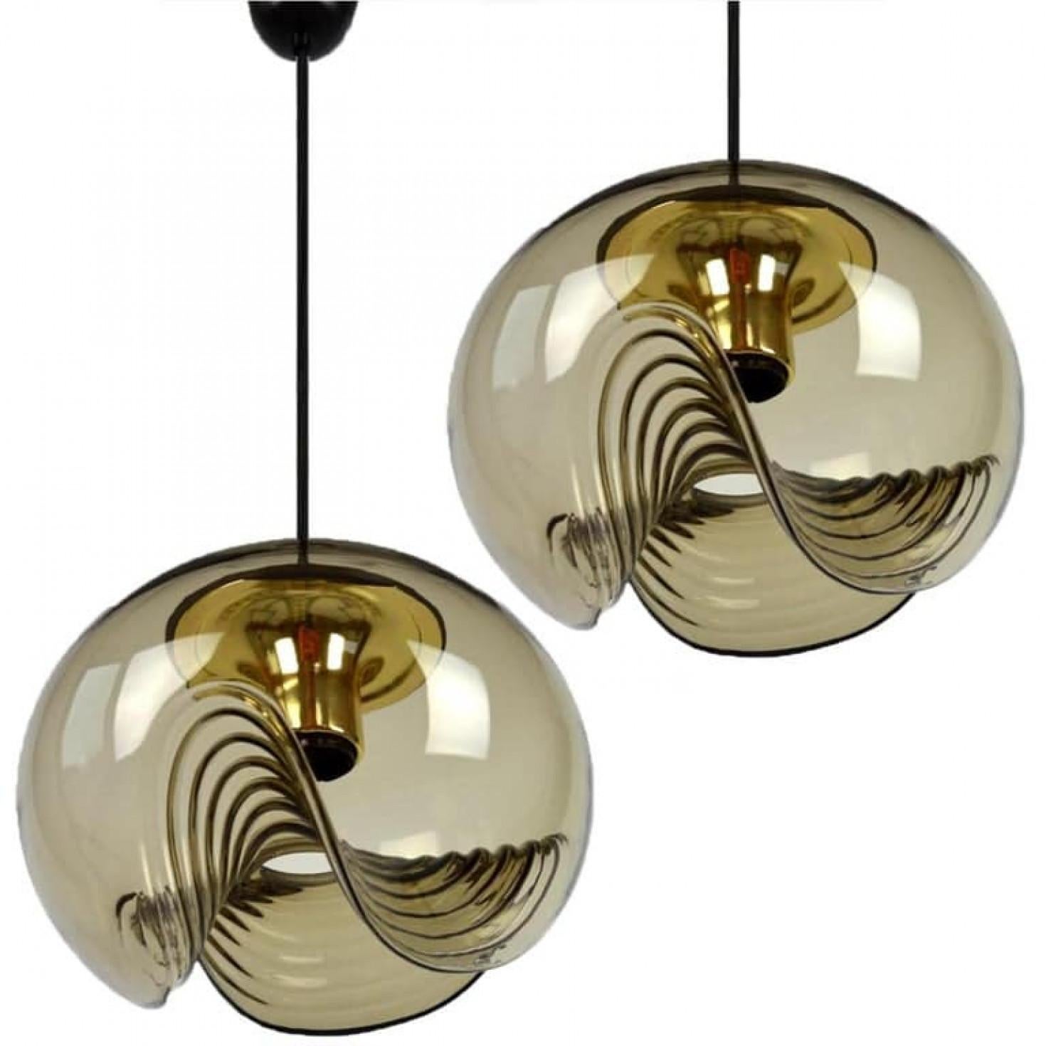 Set of Four-Light Fixtures Koch & Lowy, Two Sconces and Two Pedant Lights, 1970 en vente 2