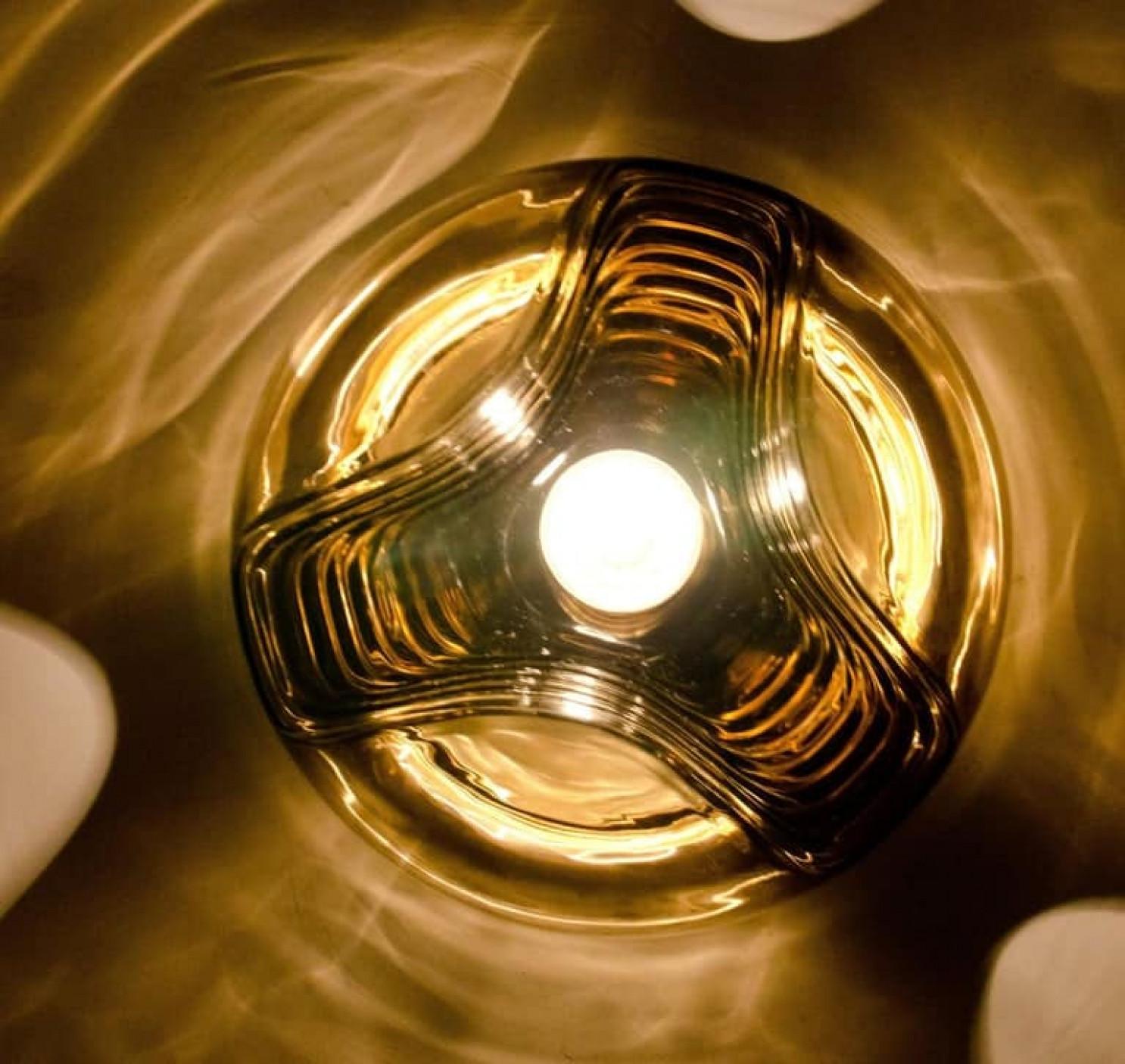 Set of Four-Light Fixtures Koch & Lowy, Two Sconces and Two Pedant Lights, 1970 en vente 3