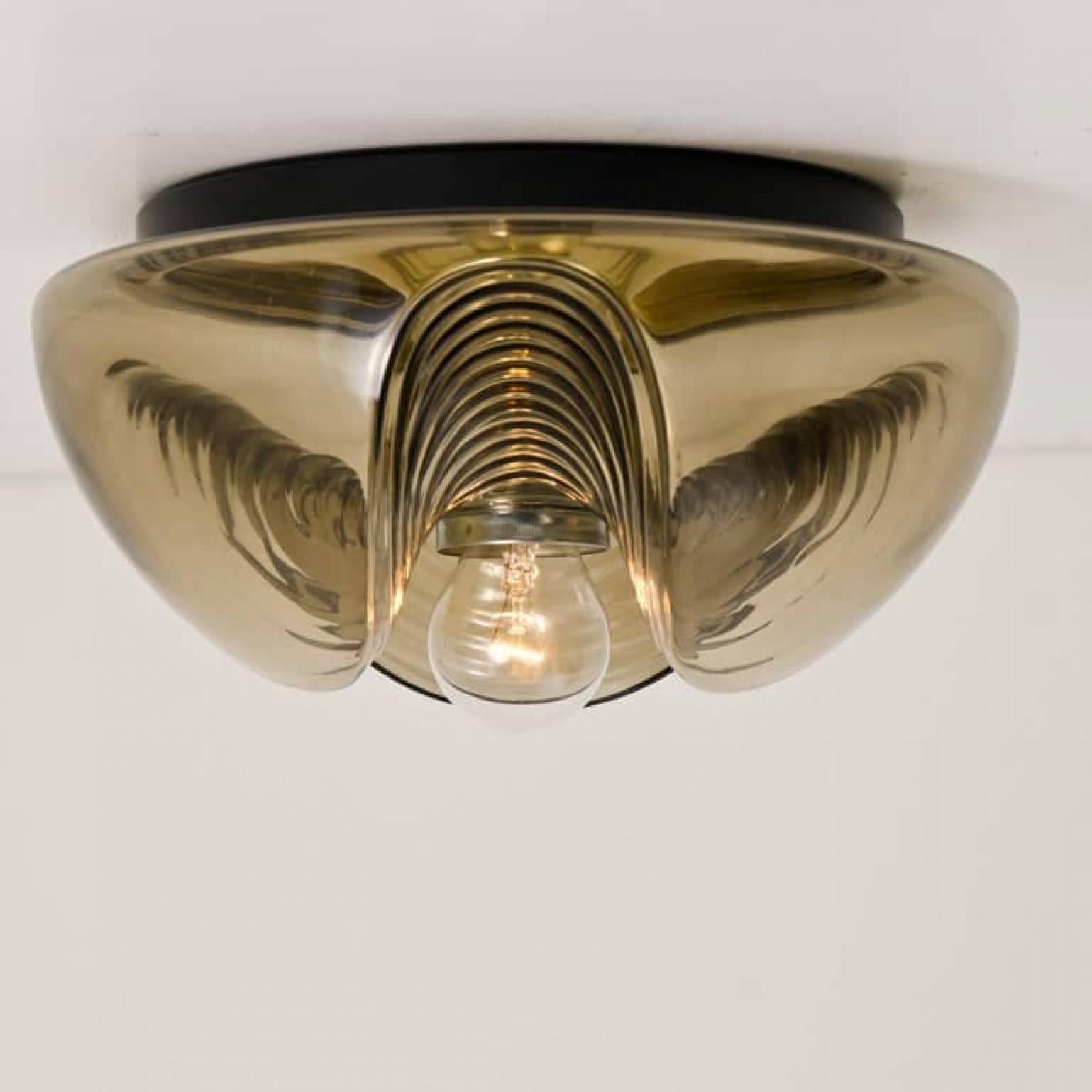 Other Set of Four-Light Fixtures Koch & Lowy, Two Sconces and Two Pedant Lights, 1970 For Sale