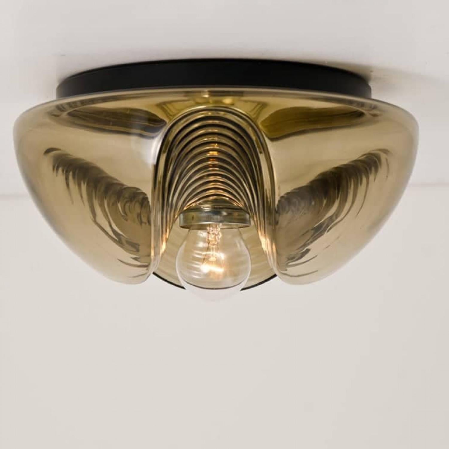 Set of Four-Light Fixtures Koch & Lowy, Two Sconces and Two Pedant Lights, 1970 Bon état - En vente à Rijssen, NL