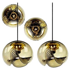 Set of Four-Light Fixtures Koch & Lowy, Two Sconces and Two Pedant Lights, 1970