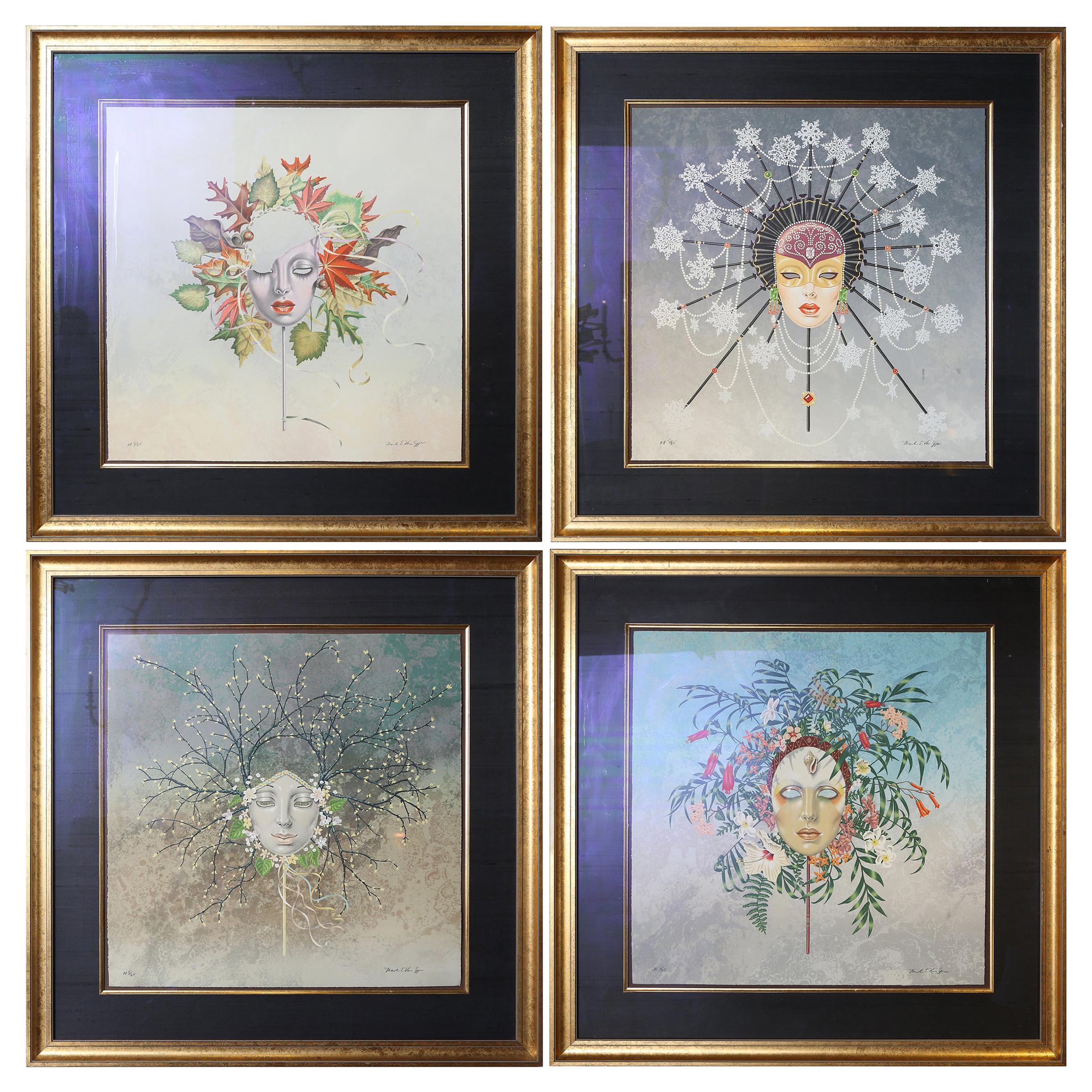 Set of Four Limited Edition Lithographs by Mark Van Epps For Sale