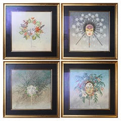 Set of Four Limited Edition Lithographs by Mark Van Epps