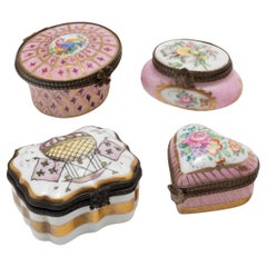 Set of four Limoges Trinket Boxes