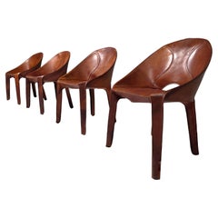 Set of Four “Lira e Liuto” Chairs by Mario Bellini for Cassina, Italy, 1980s