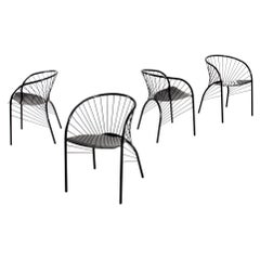 Set of Four Lizie Dining Chairs for Paolo Pallucco by Regis Protiere Italy 1984