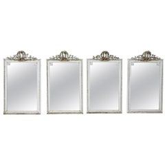 Set of Four Louis Seize Style Wall Mirrors, Probably, France, 19th Century