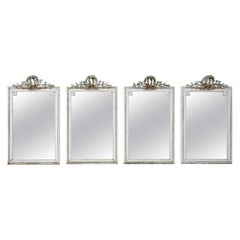 Set of Four Louis Seize Style Wall Mirrors, Probably, France, 19th Century