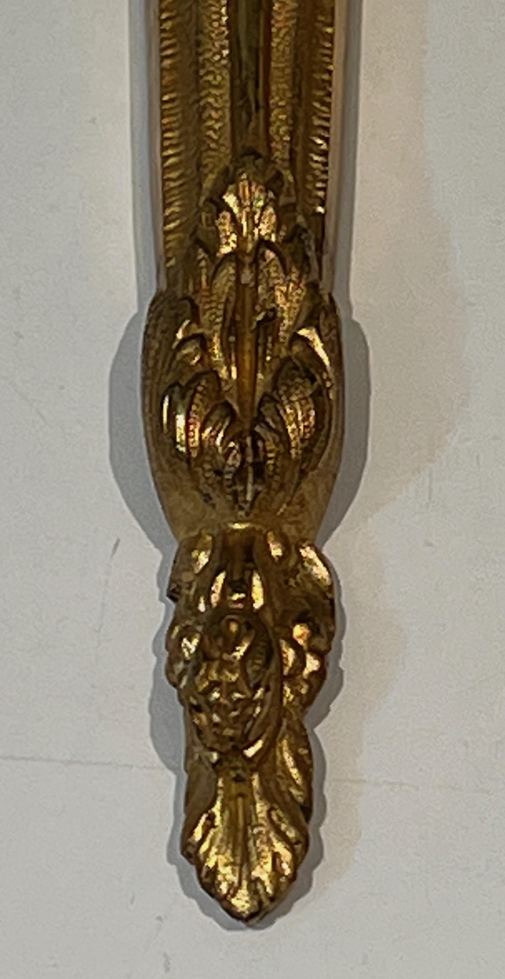 Set of Four Louis the 16th Style Bronze Wall Sconces For Sale 10