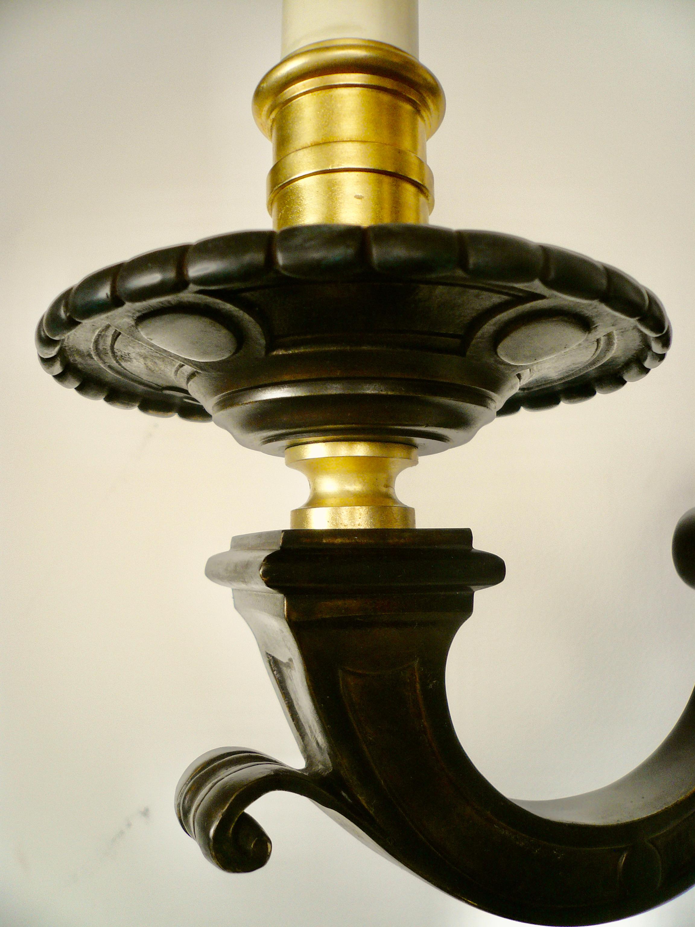 Ensemble de quatre appliques en bronze de style Louis XIV en vente 2