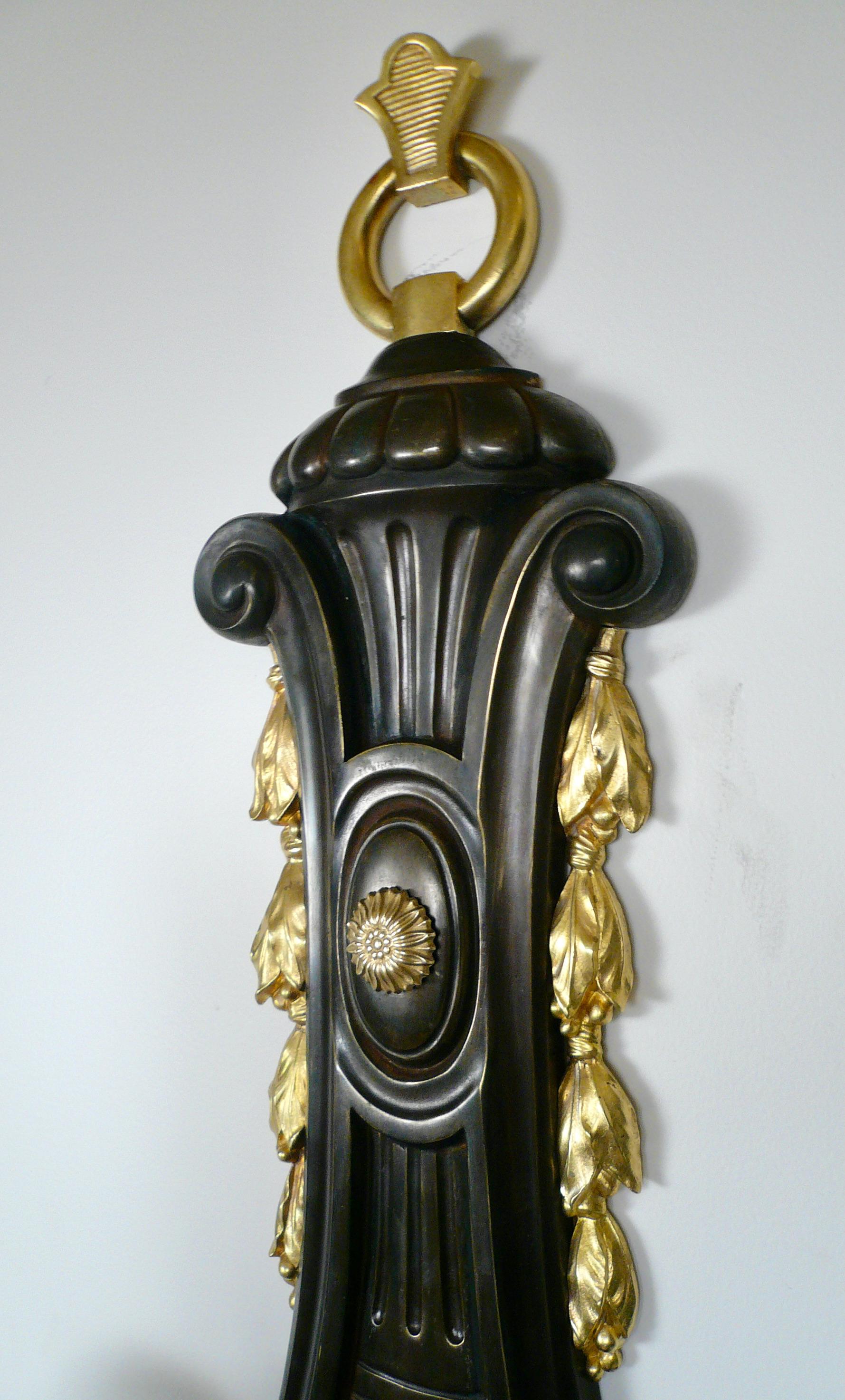 Set of Four Louis XIV Style Bronze Sconces For Sale 9