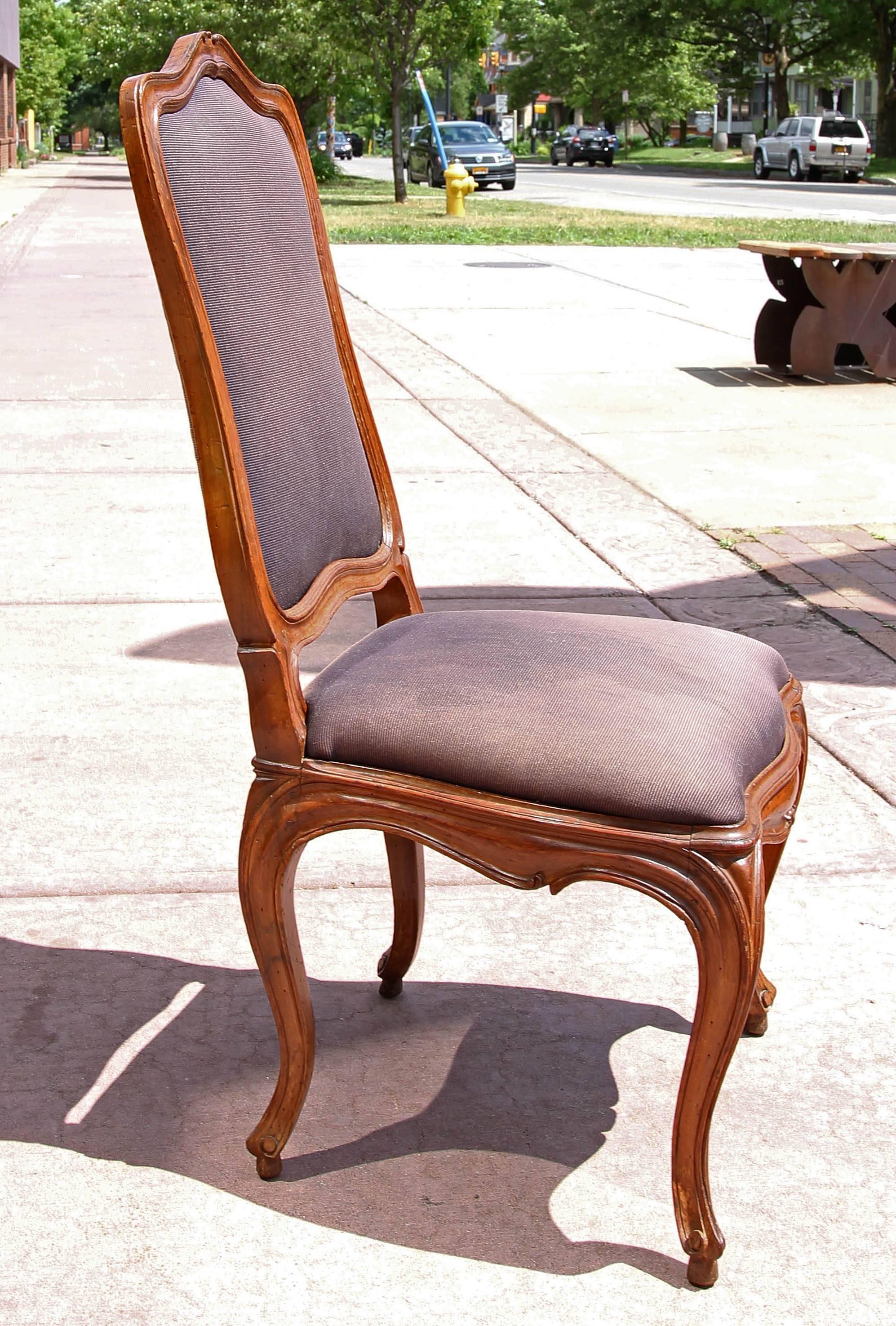 Carved Set of Four Louis XV 18th Century Chairs