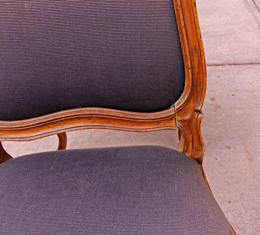 Hardwood Set of Four Louis XV 18th Century Chairs