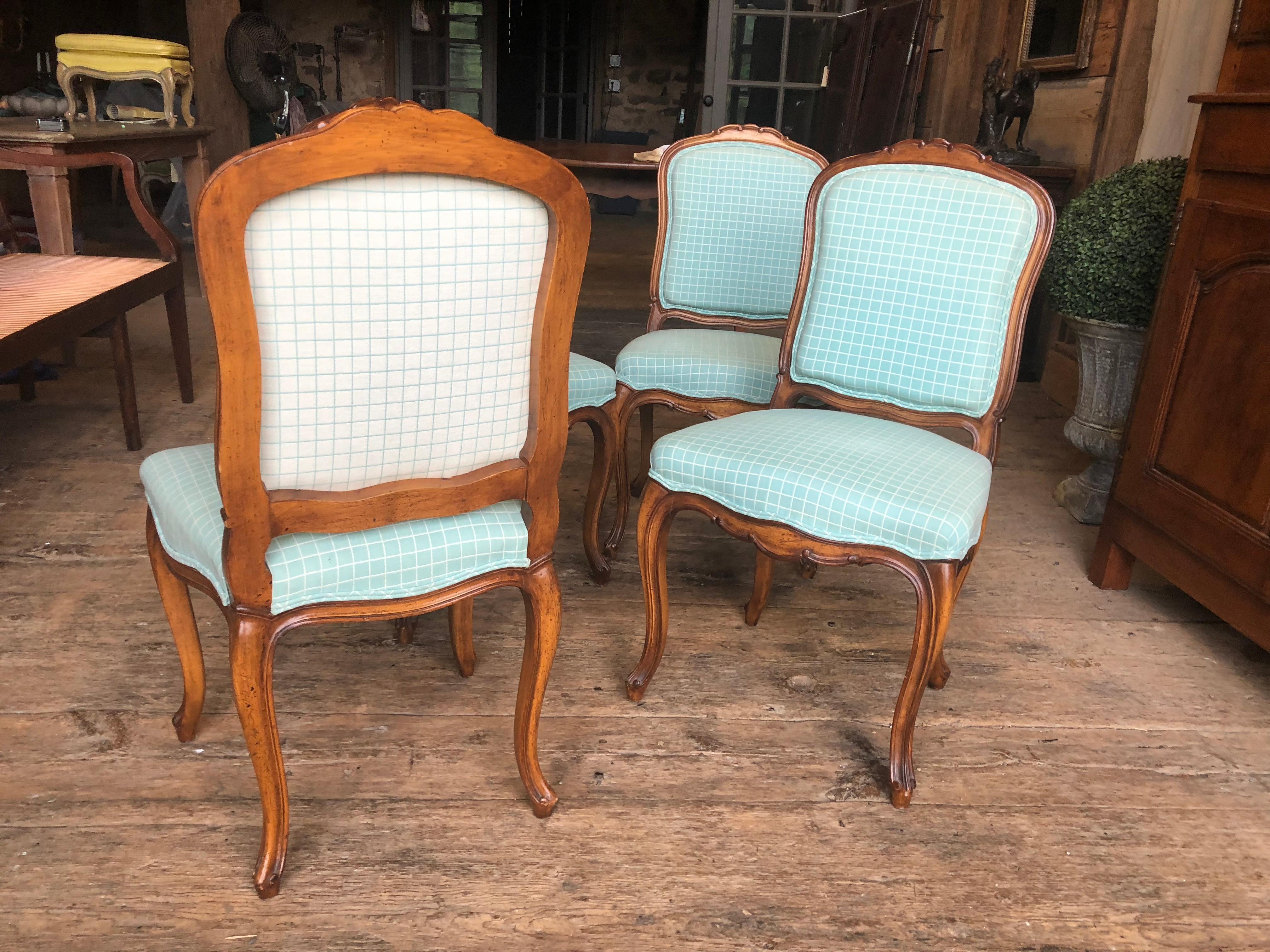 20th Century Set of Four Louis XV Style Side Chairs