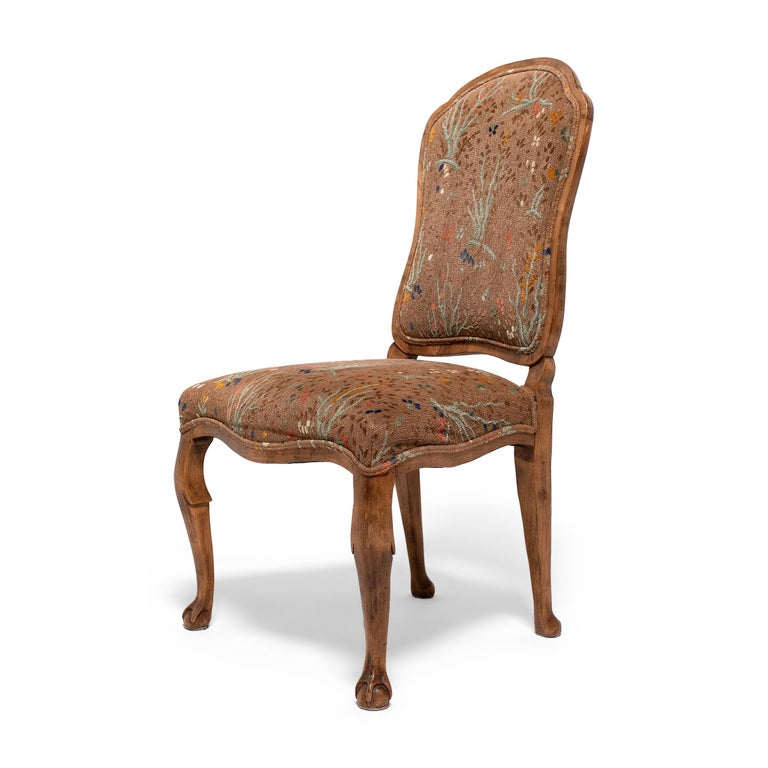 American Set of Four Louis XV-Style Upholstered Dining Chairs For Sale