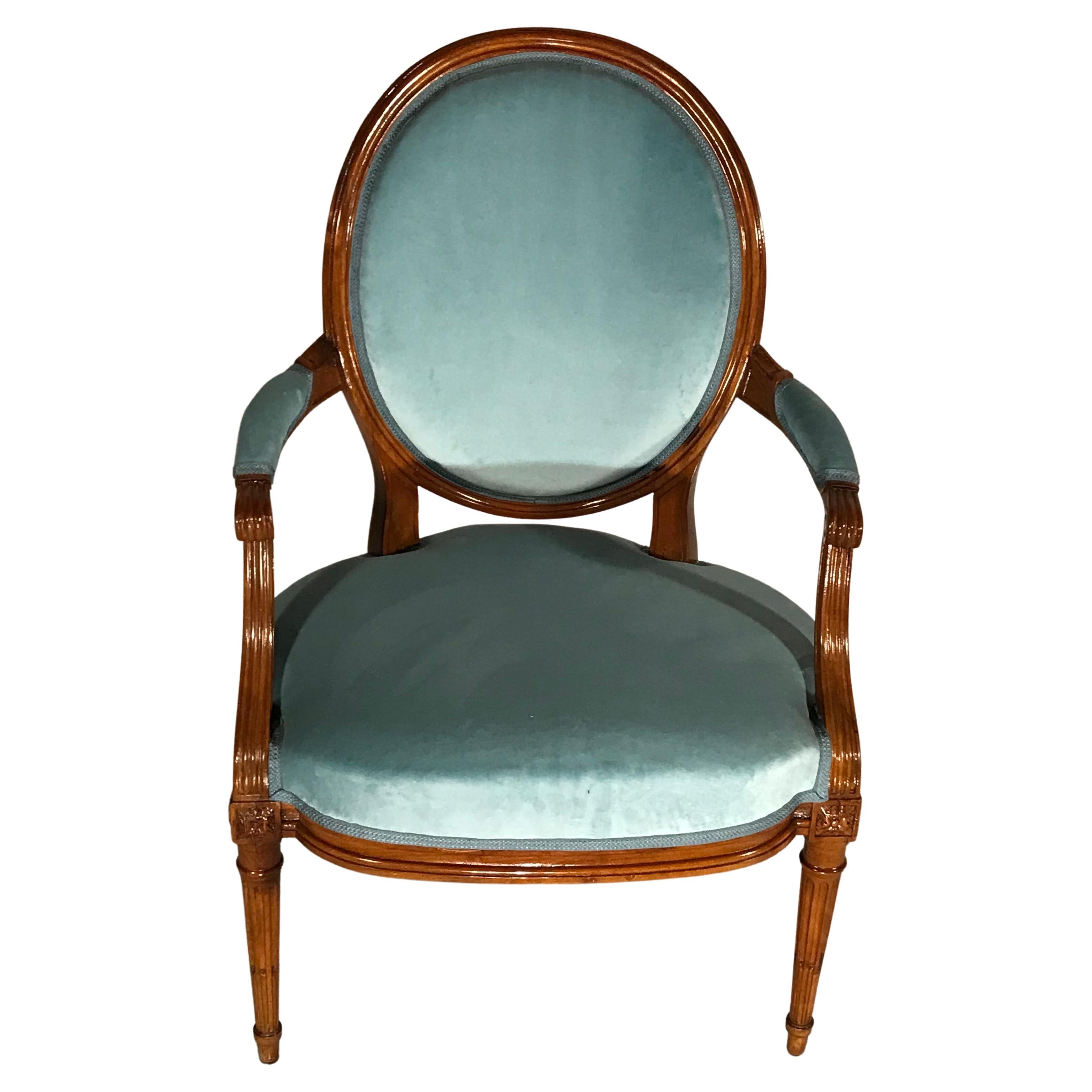 Set of Four Louis XVI Armchairs, 19th Century, France In Good Condition For Sale In Belmont, MA