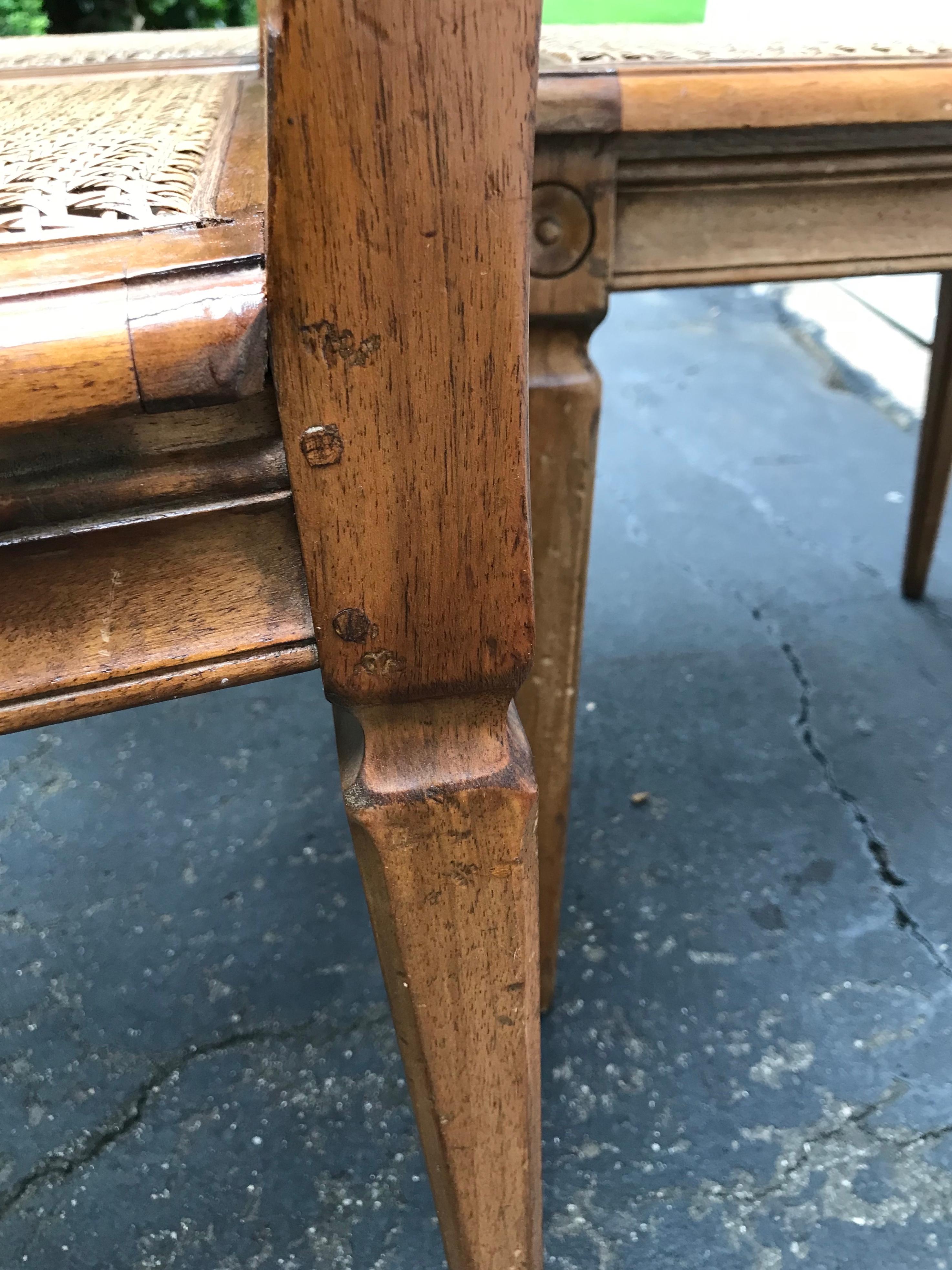 Set of Four Louis XVI Caned Chairs For Sale 3