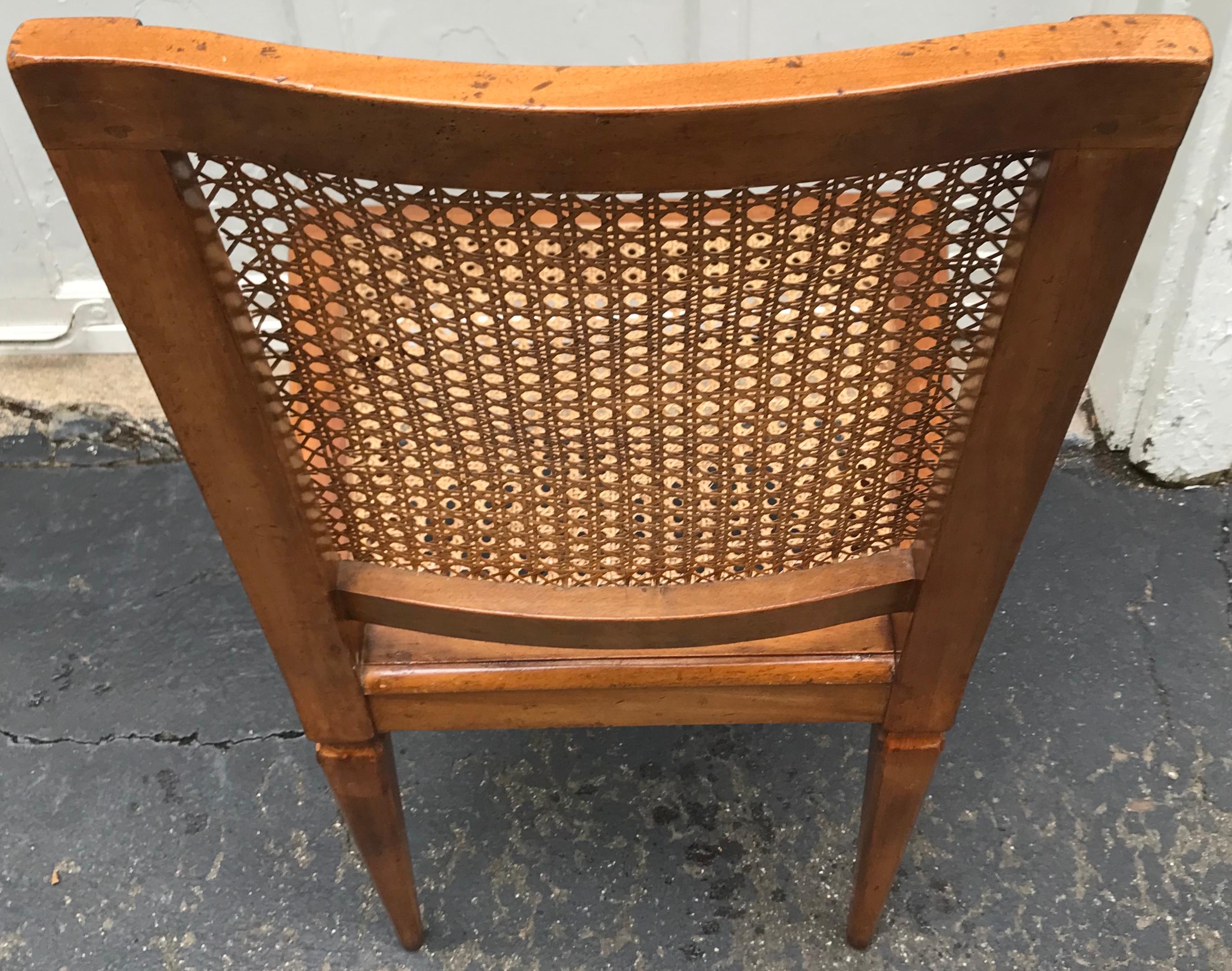 Set of Four Louis XVI Caned Chairs In Good Condition For Sale In New York, NY