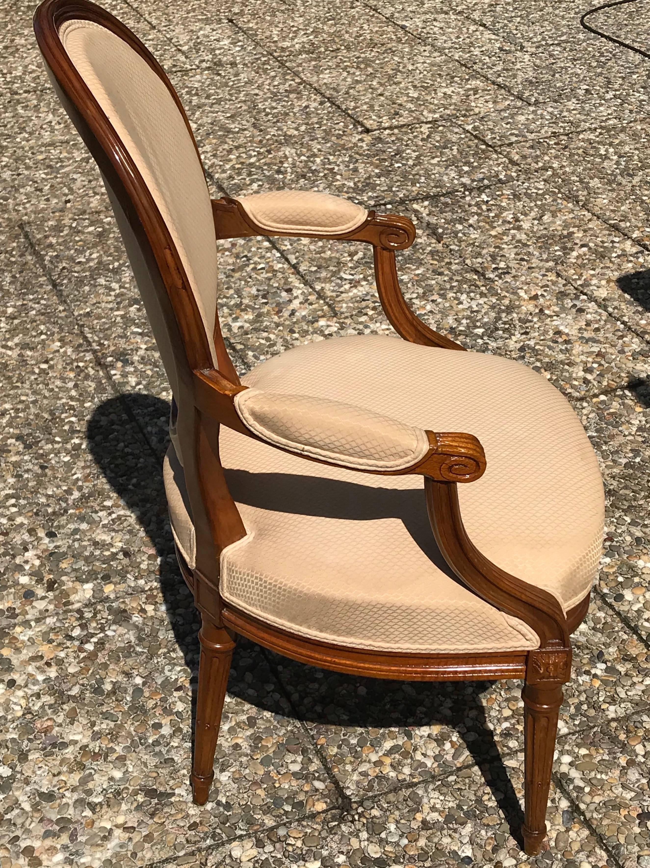 Set of Four Louis XVI Fauteuils In Good Condition In Belmont, MA