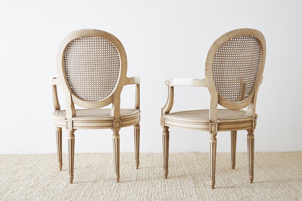 Set of Four Louis XVI Gustavian Style Dining Chairs 7