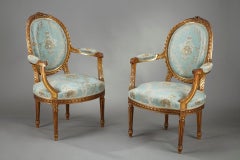 Set of Four Louis XVI Style Armchairs