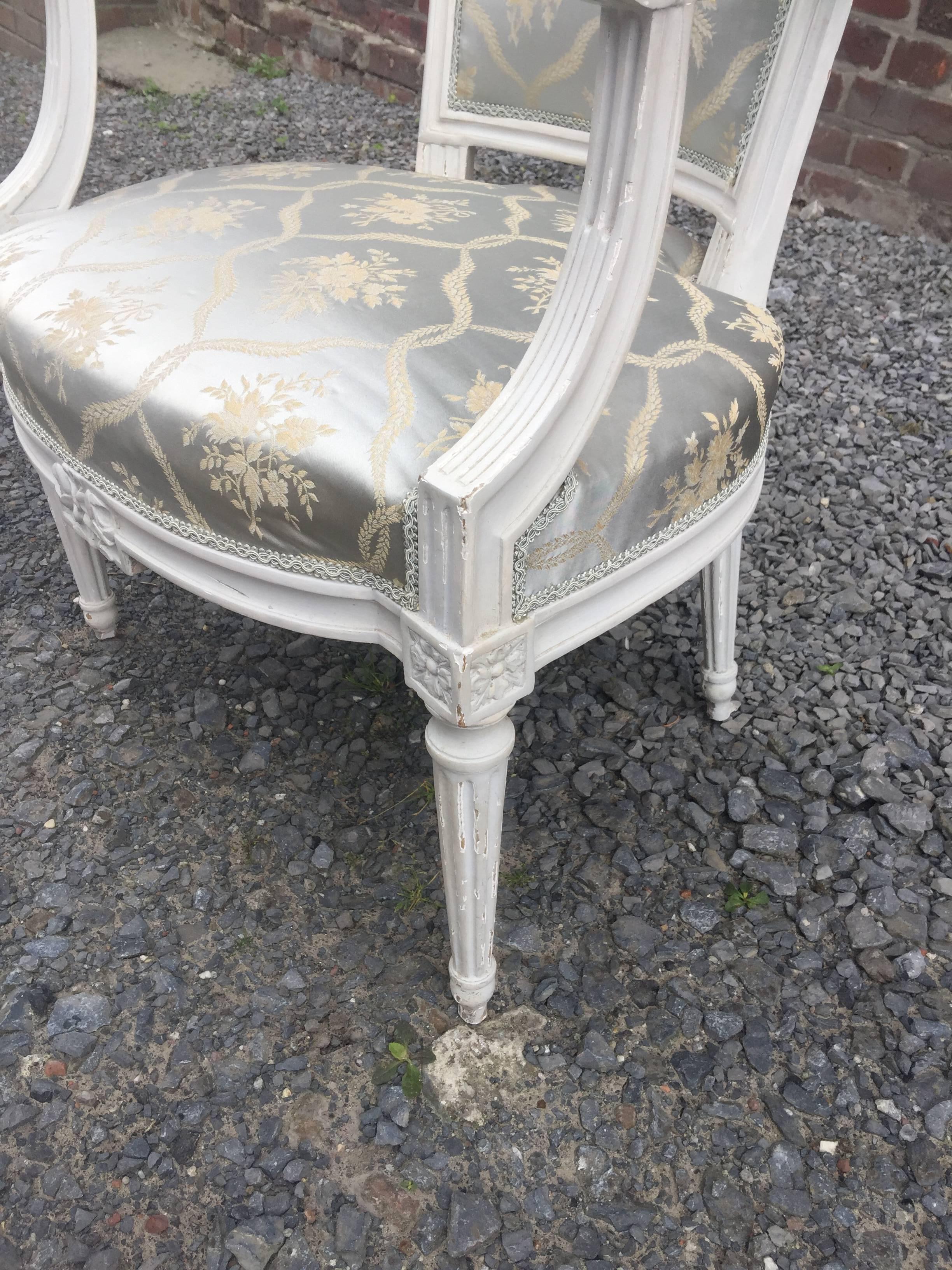 Set of Four Louis XVI Style Armchairs In Excellent Condition For Sale In Saint-Ouen, FR